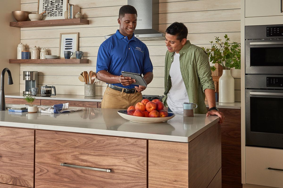 Hvac Contractor With Ipad